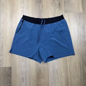 Ten Thousand Running Shorts Mens XL Blue Interval Lined Zip Pocket Gym